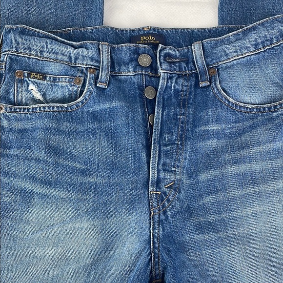 Polo by Ralph Lauren Blue Relaxed Straight Cropped Jeans - Picture 6 of 7